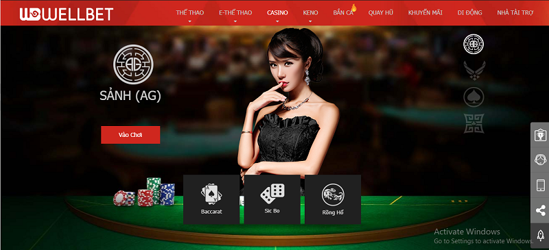 Wellbet - Trải nghiệm Casino trực tuyến